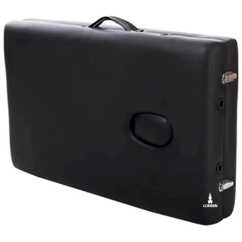 Maca Portátil Lorben Dobrável Estética Madeira Regulável Preto - 3