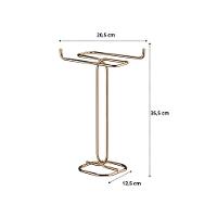 Kit Banheiro Rosé Gold Future Porta Papel Higiênico Chao Porta Toalha De Bancada