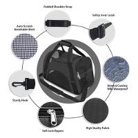 Mochila Pet Bolsa Transporte Cachorro Gato Canguru Caes Dobravel Mala Viagem Aviao Carro Preta