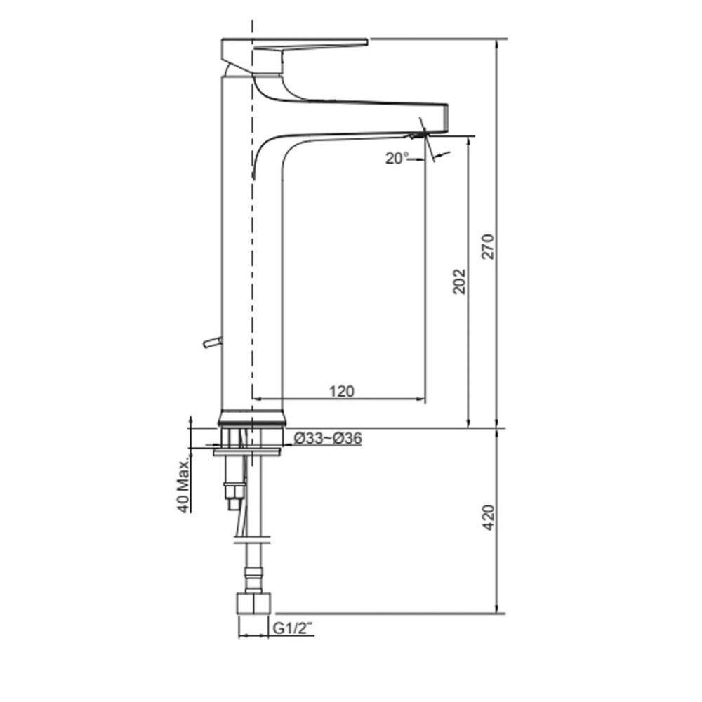 Misturador Monocomando Taut Kohler Para Lavatório Bica Alta Black Matte 74026br-b4nd-bl - 2