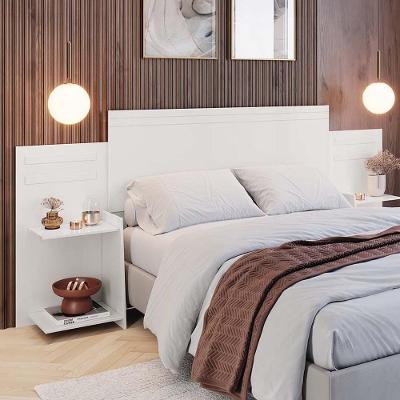 Cabeceira Casal Com Nichos Laterais Branco Ganvie Shop Jm