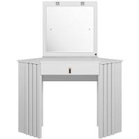 Penteadeira Camarim Ripada Púrpura Com Espelho Mdp Branco - 2