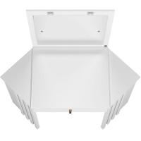 Penteadeira Camarim Ripada Púrpura Com Espelho Mdp Branco