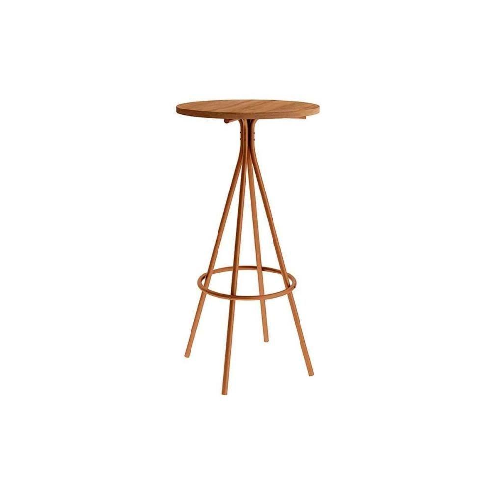 Conjunto Mesa De Cozinha 1575 Aço Com Tampo Madeirado 60cm E 2 Banquetas 1747 Rose Freijó Areia Caramelo Carraro - 6