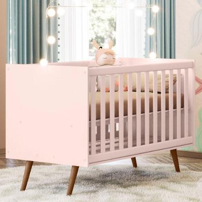 Berço Mini Cama Encanto Em MDP Qmovi Rosa