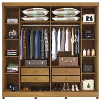 Guarda Roupa Casal Veneza 6 Portas 4 Gavetas Tcil Móveis Cinamomo Grafite - 4