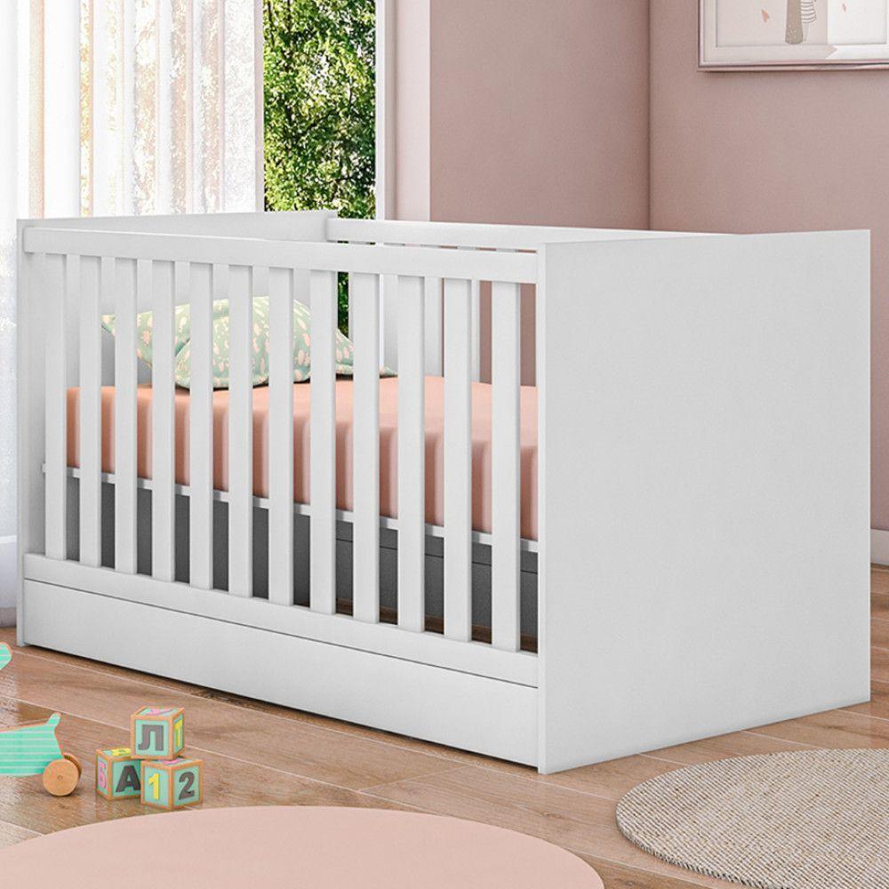Berço Mini Cama Doce Sonho Em MDP E Mdf Qmovi Branco - 4