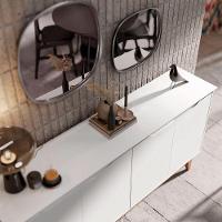 Aparador Buffet Flow 4 Portas Pés Madeira Maciça Ej Móveis Branco - 3