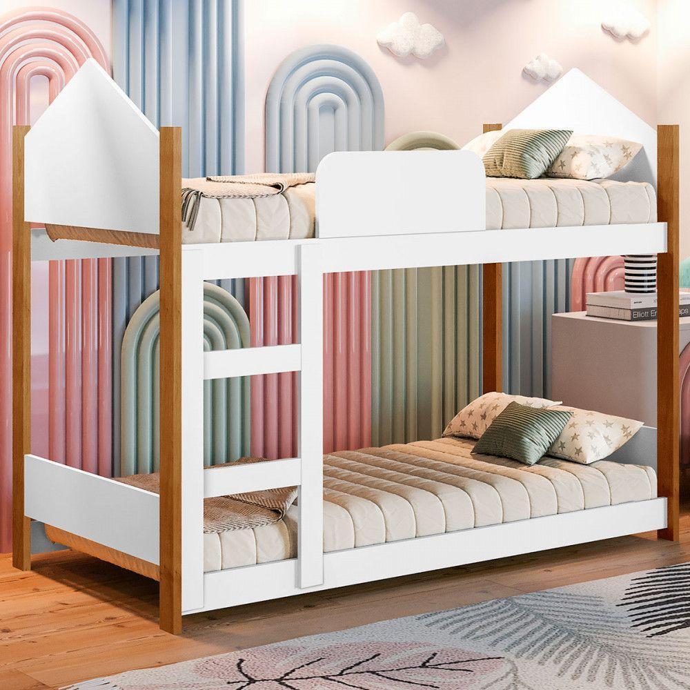 Beliche Magia Com Escada Grade De Proteção Gabrielli Móvei Branco Grenat - 2