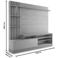 Estante Para TV Maceió 65 Polegadas 1 Porta Com Led Colibri Freijó Off White - 2