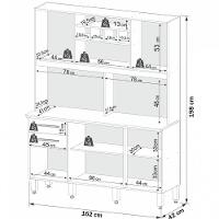 Cozinha Compacta Luna Em MDP 6 Portas 2 Gavetas Imop Móveis Nogal Off White - 4