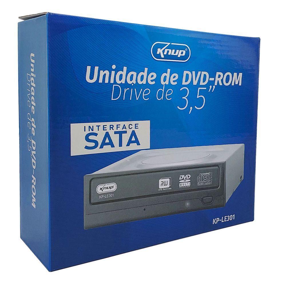 Gravador De Cd-dvd Knup Kp-le301, Conexão Sata, Baia 3.5\" - 2
