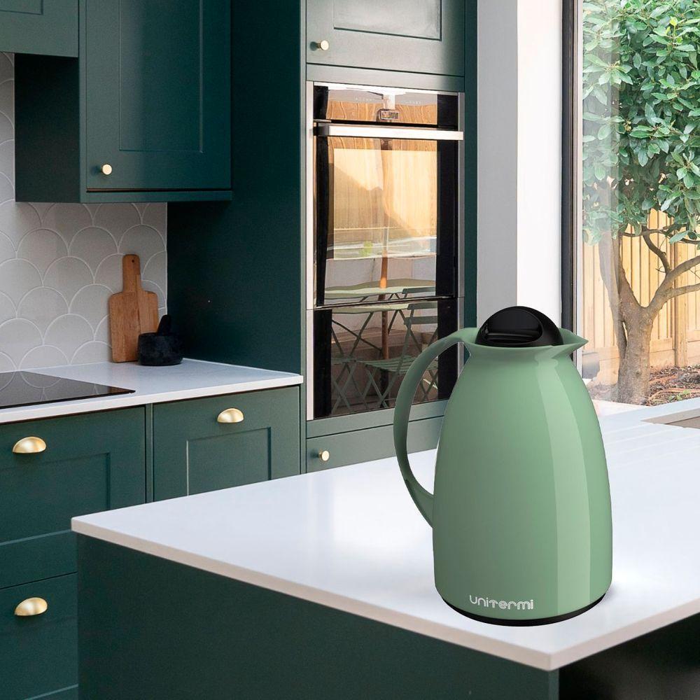 Garrafa Térmica De Mesa Florença 650ml Verde Café Leite Chá - 3