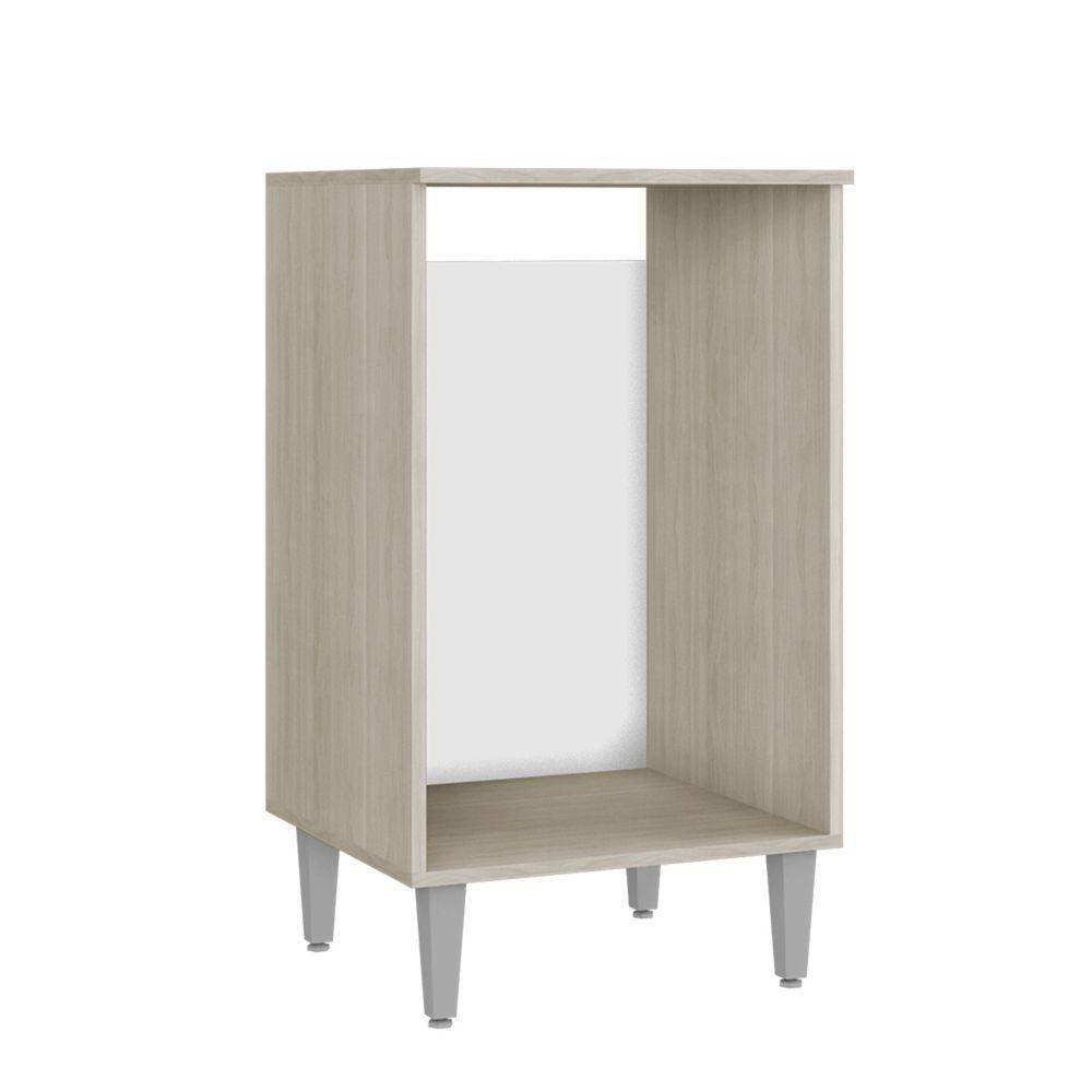 Balcão Gabinete Tanque Com Cuba 0,60x0,60 Vectra Elmo/branco Hr Móveis - 3