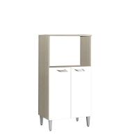 Balcão Multiuso Microondas E Fono Elétrico 2 Portas Prisma Elmo/branco Hr Móveis - 3