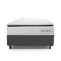 Cama Box Solteiro Hellen Colchão Com Molas Ensacadas Yaris Branco