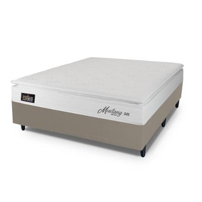 Conjunto Box Casal Hellen Mustang Espuma D45 Pillow Top Branco