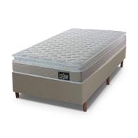 Cama Box Solteiro Hellen Espuma Premium D33 Pillow Top Branco - 1