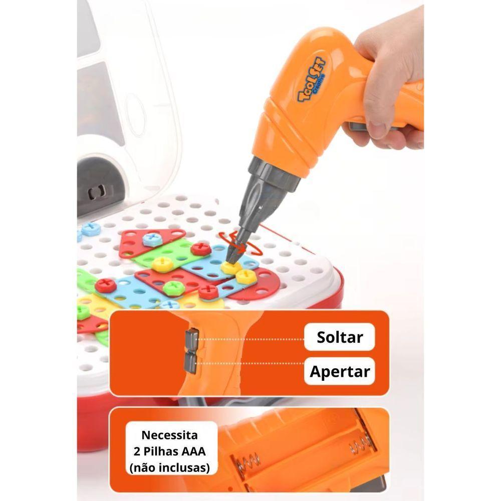 Kit Ferramenta Infantil Monta E Desmonta Diversão E Aprendizado - 4