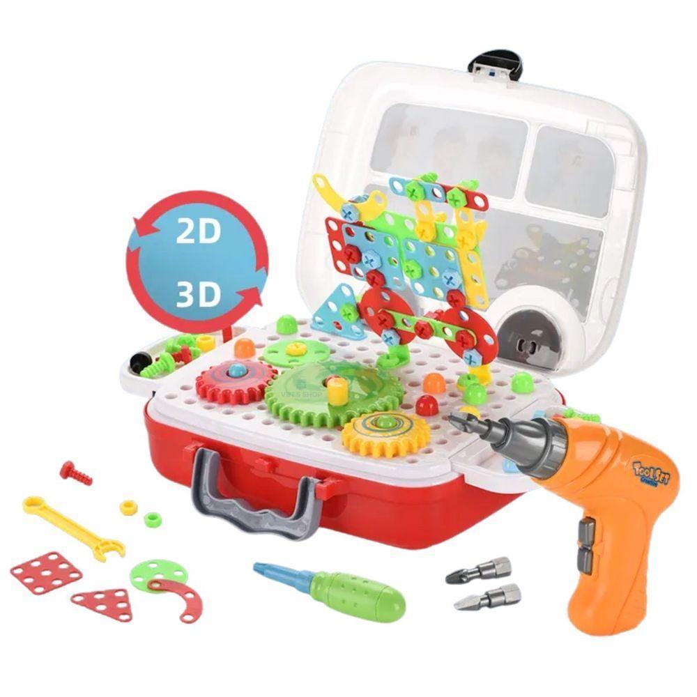 Kit Ferramenta Infantil Monta E Desmonta Diversão E Aprendizado - 7