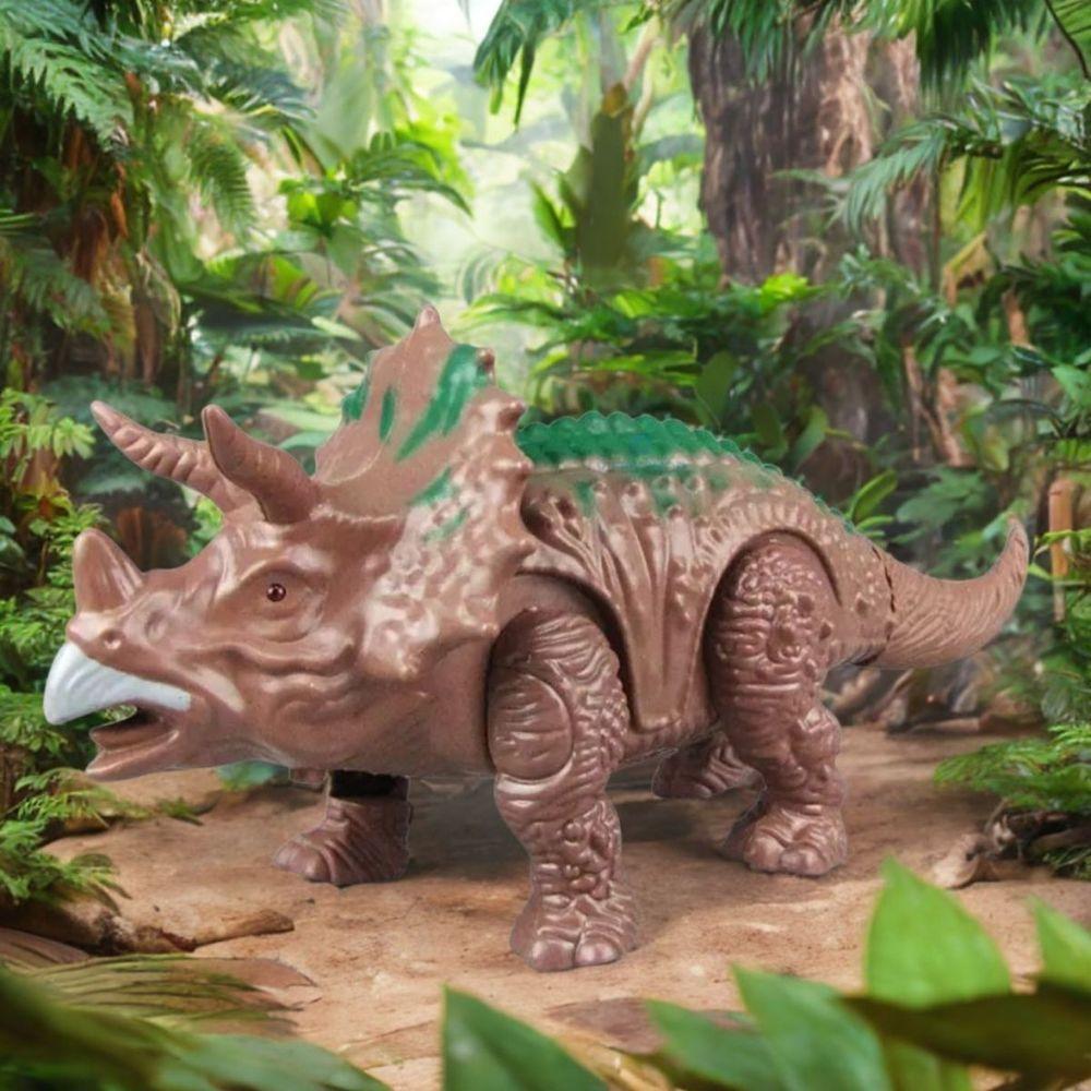 Dinossauro Triceratops Com Som, Luz E Movimento Realismo E Diversão - 8