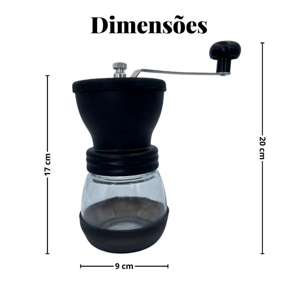 Moedor De Café Manual Com Ajuste Qualidade E Praticidade Preto - 7