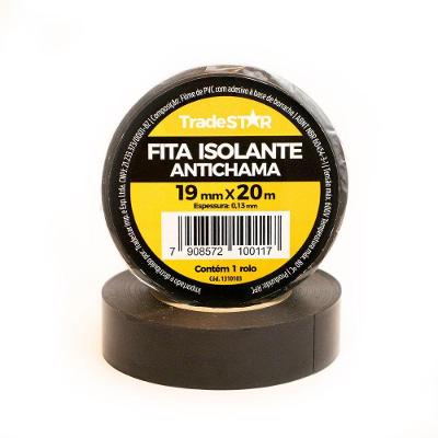 Kit 100 Rolos Pç Fita Isolante 20 Metros Preta