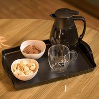 Bandeja Café Multiuso Servir Bebidas Cantinho Café Uz Preto - 3