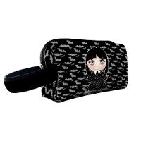 Kit Mochila Escolar Infantil Rodinhas Lancheira Estojo Isoprene Menina Addams - 4