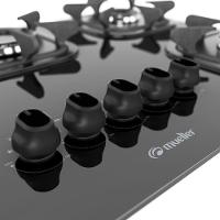 Cooktop G4 Mueller 5 Bocas a Gás Vidro Temperado Preto Bivolt - 3