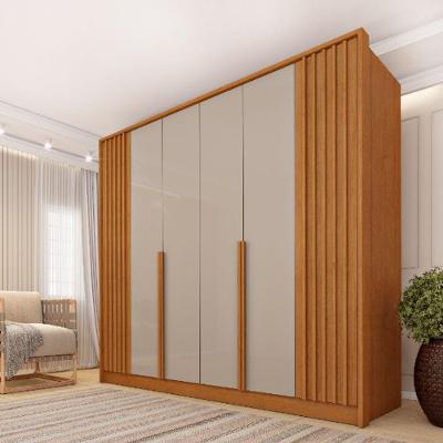 Guarda Roupa 6 Portas Ripado Guarani Tcil Móveis Cinamomo Off White