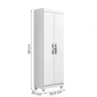 Multiuso New Roma 2 Portas Com Chave Benetil Móveis Branco - 4