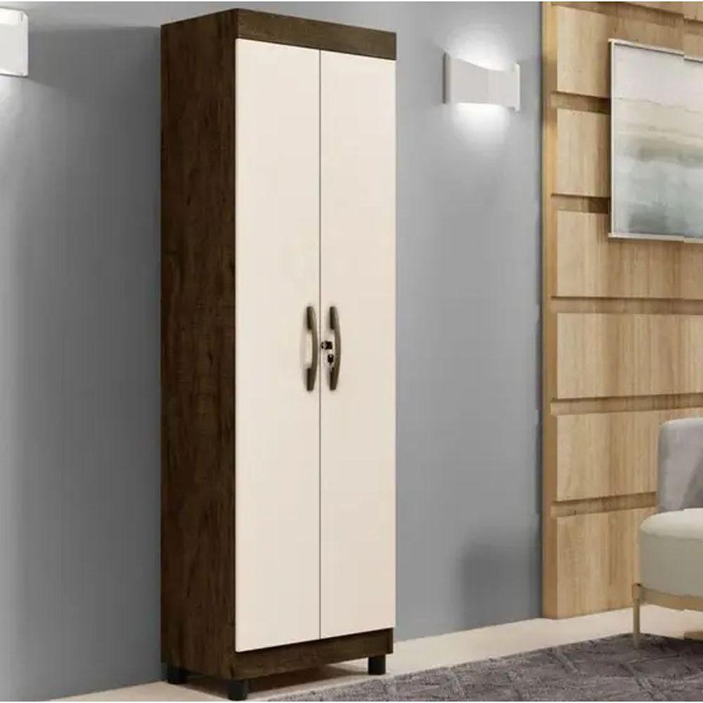 Multiuso New Roma 2 Portas Com Chave Benetil Móveis Imbuia Off - 1