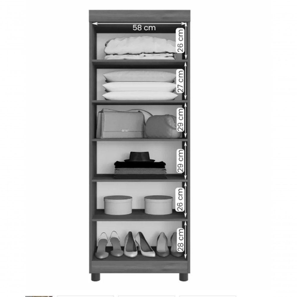 Multiuso New Roma 2 Portas Com Chave Benetil Móveis Imbuia Off - 2