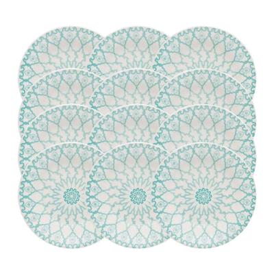 Prato Fundo De Cerâmica Estampa Donna Mandala 22cm 12 Unidades - Biona 091066