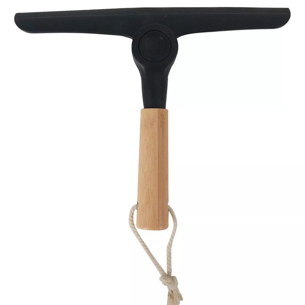 Rodo De Pia Dobrável Com Cabo De Bambu Oikos:preto - 1
