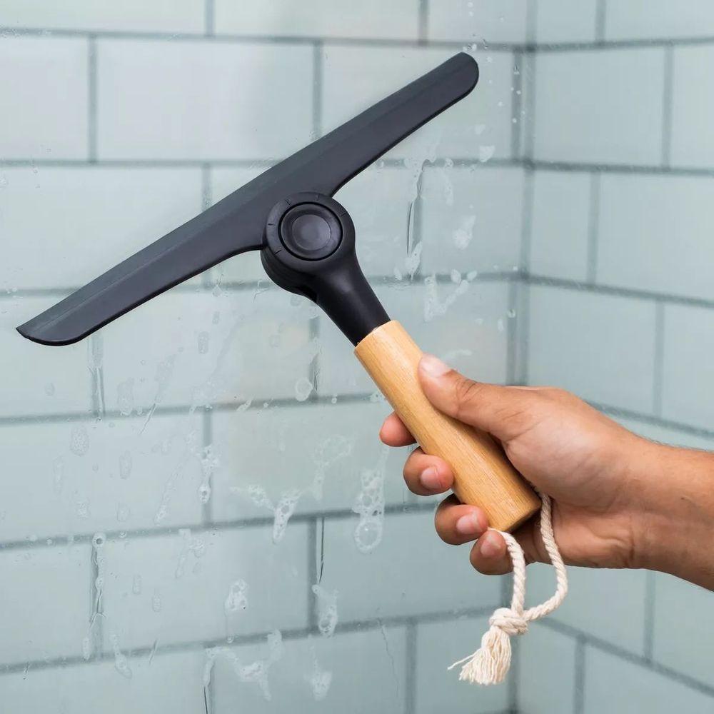 Rodo De Pia Dobrável Com Cabo De Bambu Oikos:preto - 8