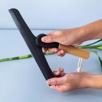 Rodo De Pia Dobrável Com Cabo De Bambu Oikos:preto