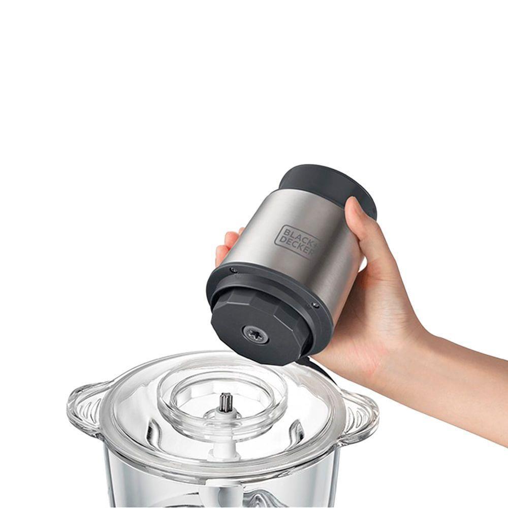 Mini Processador Gourmand Gris 2 Litros Black & Decker MP300G 220V - 5
