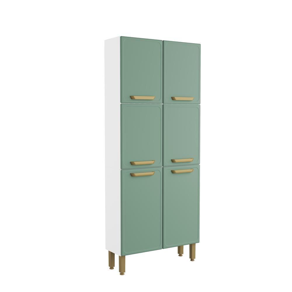 Cozinha Completa 100% Aço 14 Portas 2 Gavetas Bella Bertolini - Verde/Branco - 2
