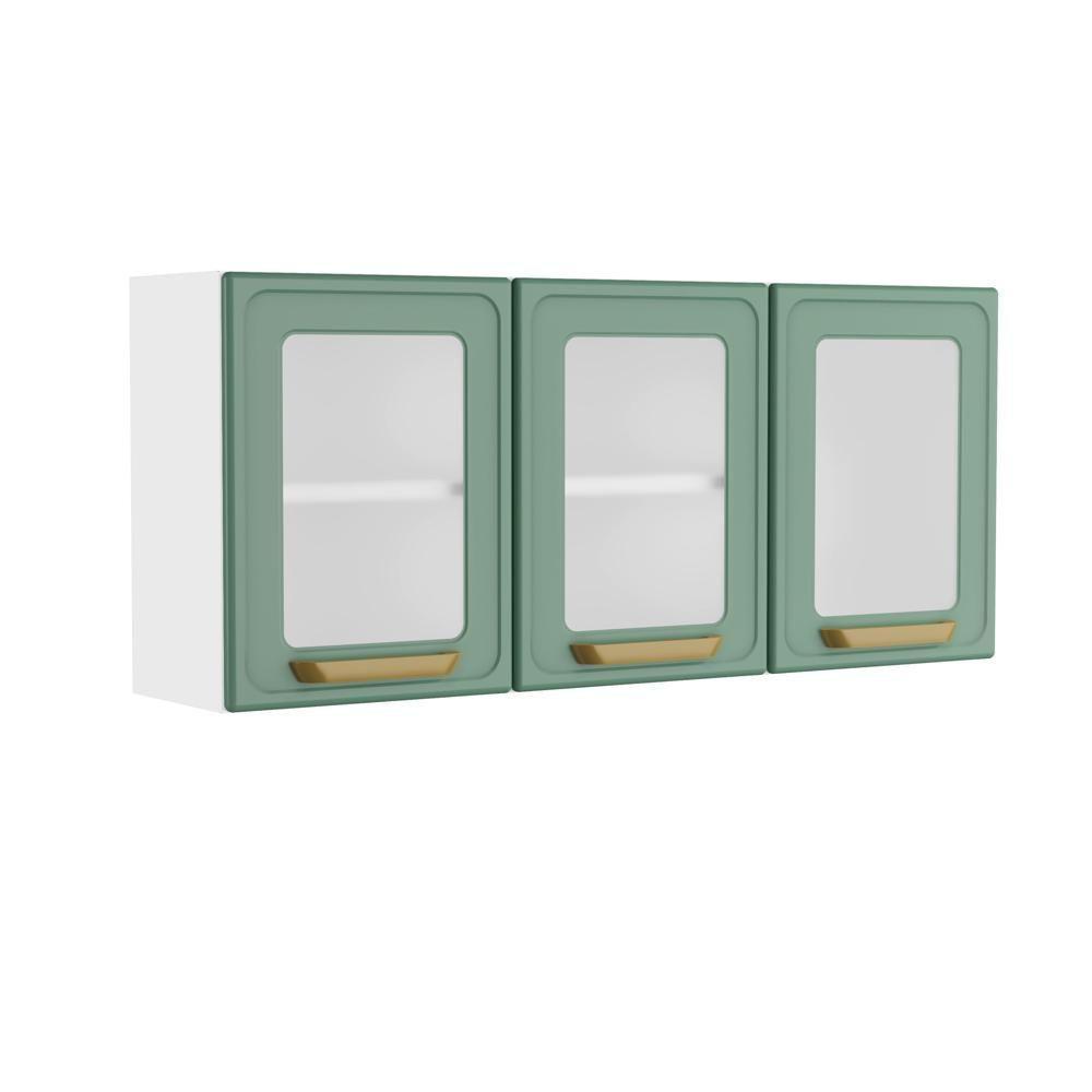 Cozinha Completa 100% Aço 14 Portas 2 Gavetas Bella Bertolini - Verde/Branco - 3