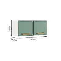 Cozinha Completa 100% Aço 14 Portas 2 Gavetas Bella Bertolini - Verde/Branco - 8