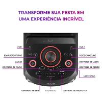 Torre de Som Aiwa T2W-02 2300W, 2 Woofers de 10\", Bluetooth, RGB, USB, FM, DJ, Bivolt - 6