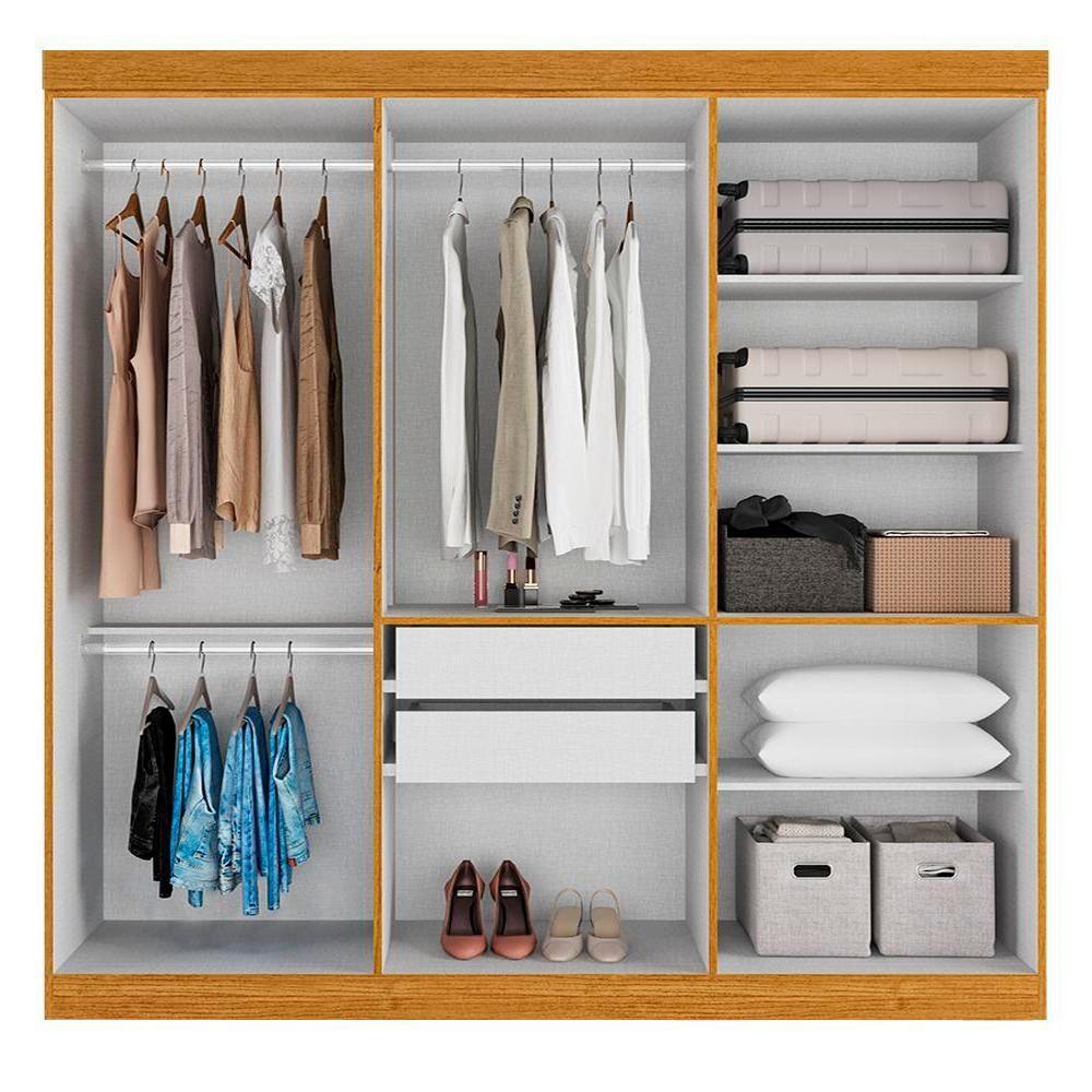 Guarda Roupa De Casal Uruguai 6 Portas 100% Mdf Linhamobília Cinamomo Off White - 3