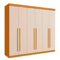 Guarda Roupa De Casal Uruguai 6 Portas 100% Mdf Linhamobília Cinamomo Off White - 1