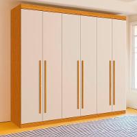 Guarda Roupa De Casal Uruguai 6 Portas 100% Mdf Linhamobília Cinamomo Off White - 2