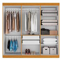 Guarda Roupa De Casal Uruguai 6 Portas 100% Mdf Linhamobília Cinamomo Off White - 3