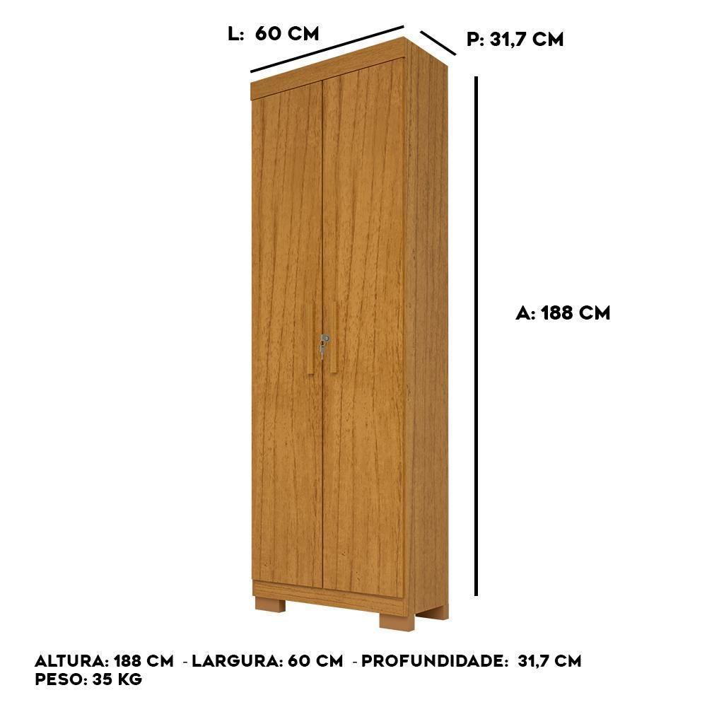 Multiuso Israel Com Chave 2 Portas 100% Mdf Linhamobília Cinamomo - 4