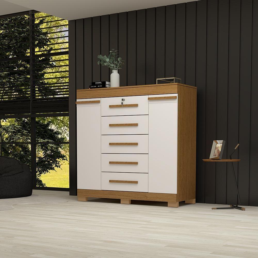 Cômoda Turquia 100% Mdf Linhamobília Cinamomo Off White - 1