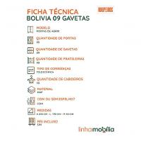 Guarda Roupa Casal Bolívia Com Espelho 6 Portas 9 Gavetas 100% Mdf Linhamobília Cinamomo Off White - 5